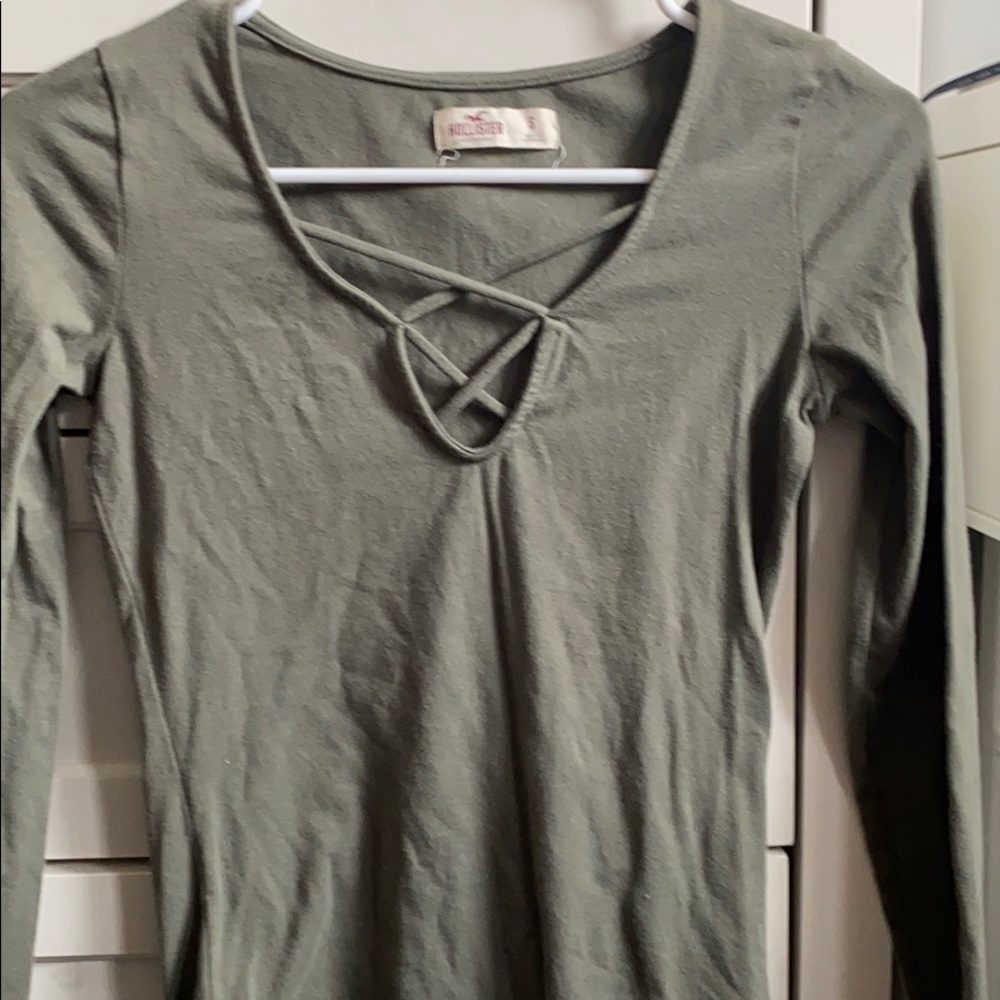 Black and olive green hollister bodysuit